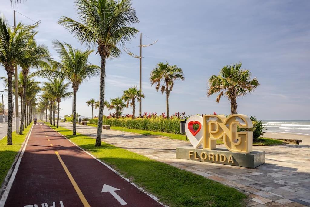 Apartamento Frente Para O Mar 6 Pessoas Com Estacionamento Praia Grande (Santos) Exterior foto